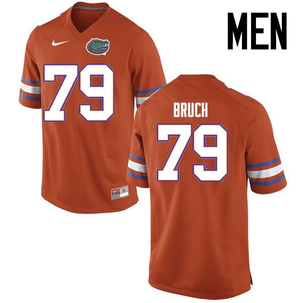 NCAA Florida Gators Dallas Bruch Men's #79 Nike Orange Stitched Authentic College Football Jersey BUA8564OS